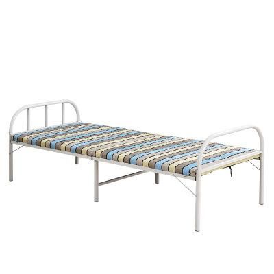 Modern Sun Lounge Metal Bed with Sun Shade for Outdoor Folding Bed