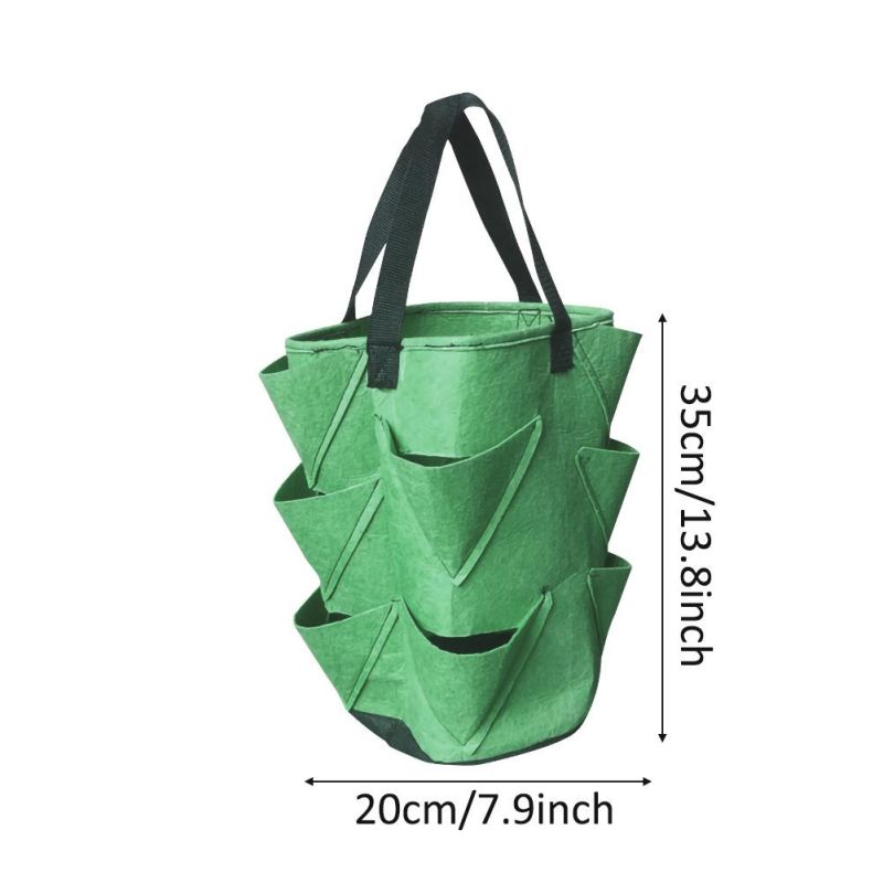 Strawberry Grow Bag DIY Jardinage Potager Strawberry Planter PE Fabrics Vegetable Garden Pots Planters Garden Bag Planting Tool