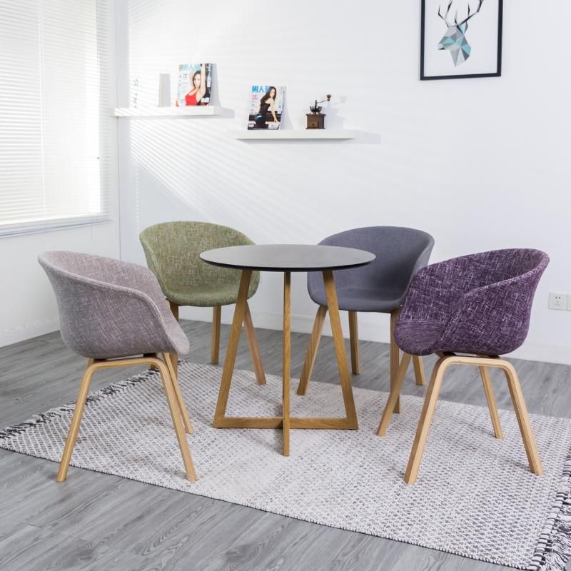 Modern Morden Fabric Dining Furniture Chair Dining Room Upholstery Seat Plastic Metal Restaurant Dining Armchair