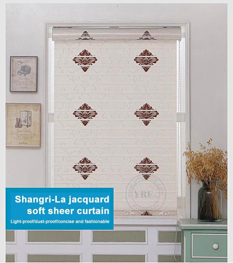 China Superior Manual Zebra Blinds with Decorative Design