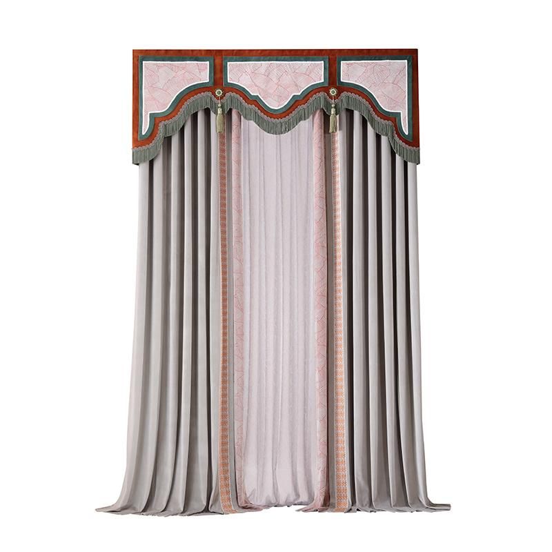 High-End Luxury Blackout Velvet Curtain Fabric Velvet Curtains for Hotel Villa Apartment Bedroom Living Room Velvet Curtain