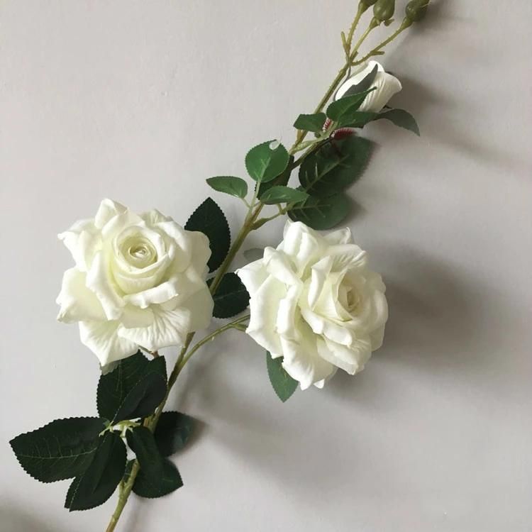 Factory Hotselling Different Design Silk Fabric Rose Artificial Flowers