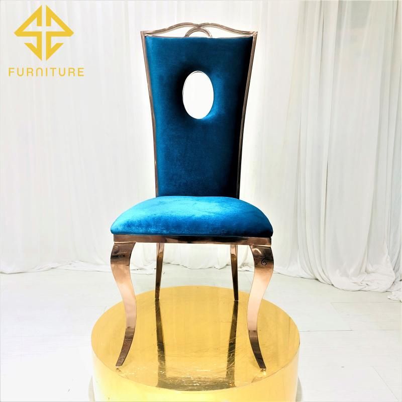 Nordic Style Comfortable Hotel Dining Chair with Velvet Fabric Cover