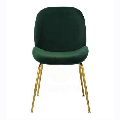 Okay High Quality Home Restaurant Furniture New Design Coffee Hotel Leisure Upholstered Velvet Fabric Dining Room Chair