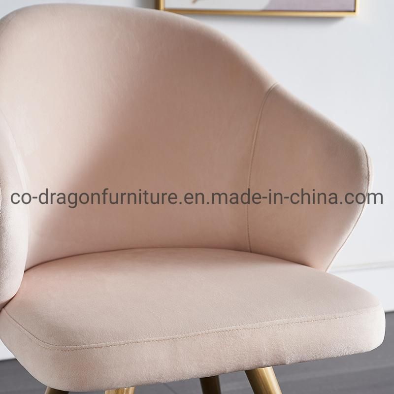 Luxury Fabric Dining Chair with Metal Legs for Dining Furniture