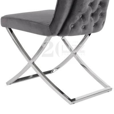 Hot Selling Modern Dining Chair Sofa Chair in Leather or Fabric with Stainless Steel Feet