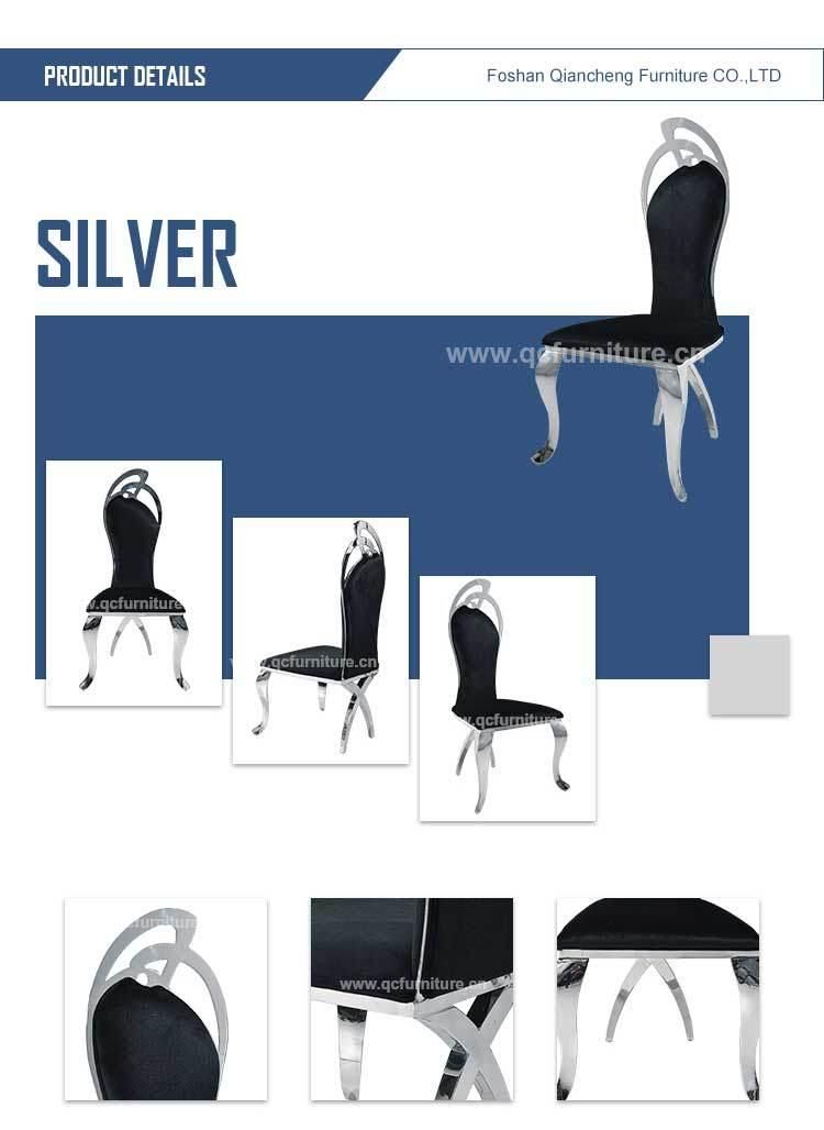 High Back Stainless Steel Modern Dining Chair for Hotel Furniture