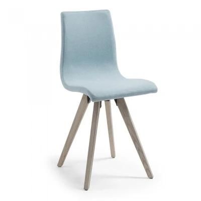 Hot Sale Fabric Dining Chair Soild Wood Metal Furniture