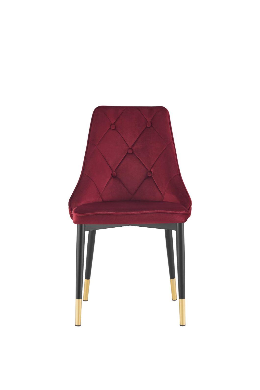 China Factory Contemporary Restaurant Furniture Modern Design Dinner Velvet Leisure Fabric Dining Dining Chair