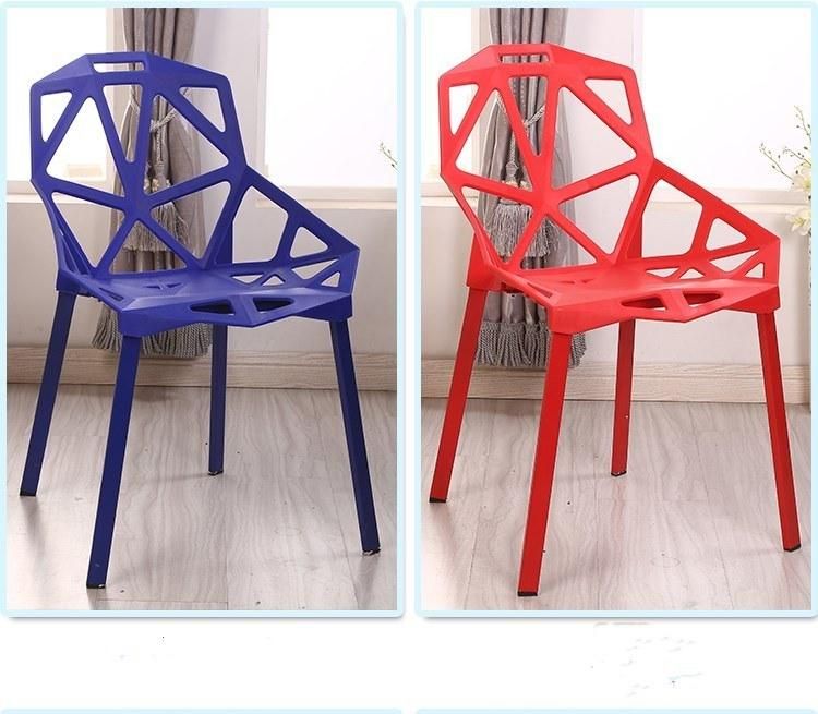 Outdoor Armless Plastic Stacking Visitor Chair Plastic Scandinavian Living Room Chair Durable Restaurant Dining Chairs