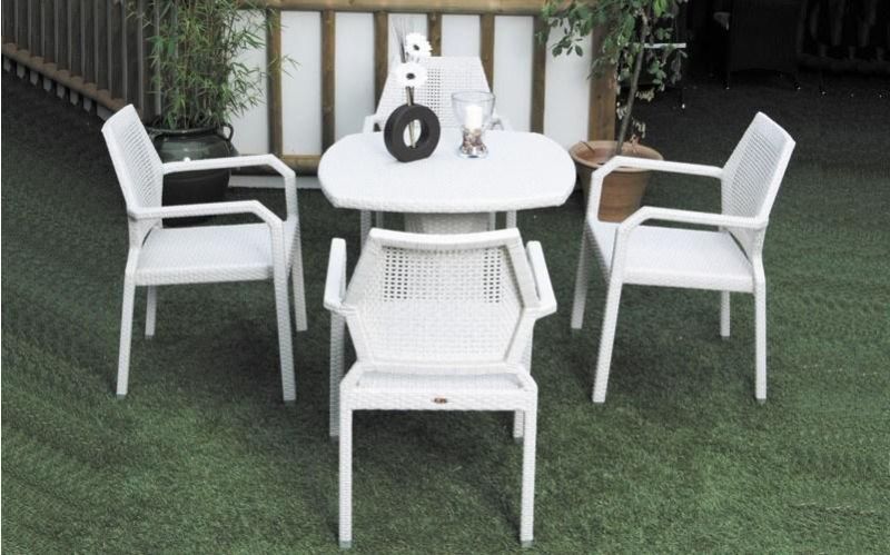 Hotel Dining Furniture Aluminium Plastic Wicker Ghost Chair