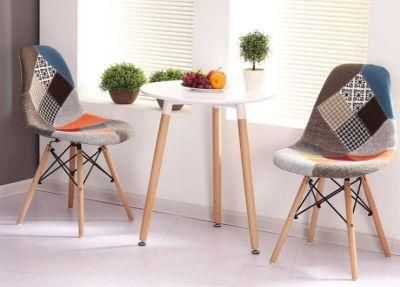 Four Legs Fabric Upholstered Leisure Relax Chairs High Back Wooden Leg Leisure Dining Chair Custom Cheap Price Armless Chair Modern