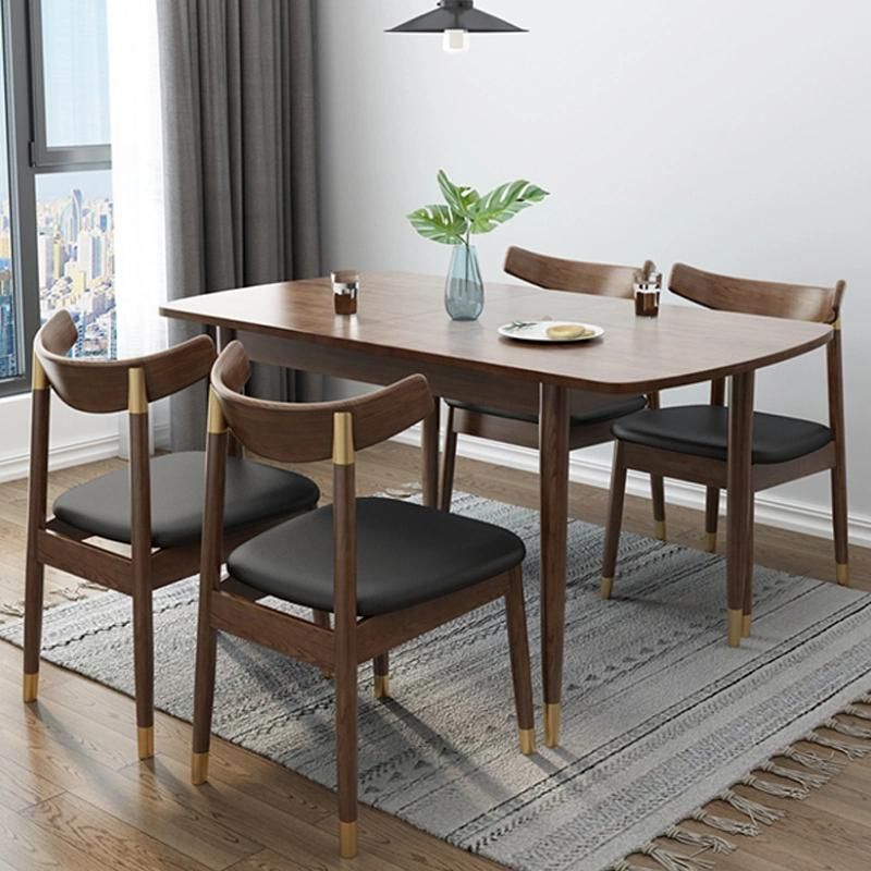 All Solid Wood Nordic Stretch Table Ash Wood Retractable Dining Table Household Simple Log Adjustable Dining Table 0034