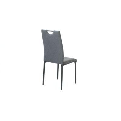 Nordic Modern Living Room Hotel Restaurant Furniture Fabric Spraying Steel Dining Chair for Outdoor Furniture