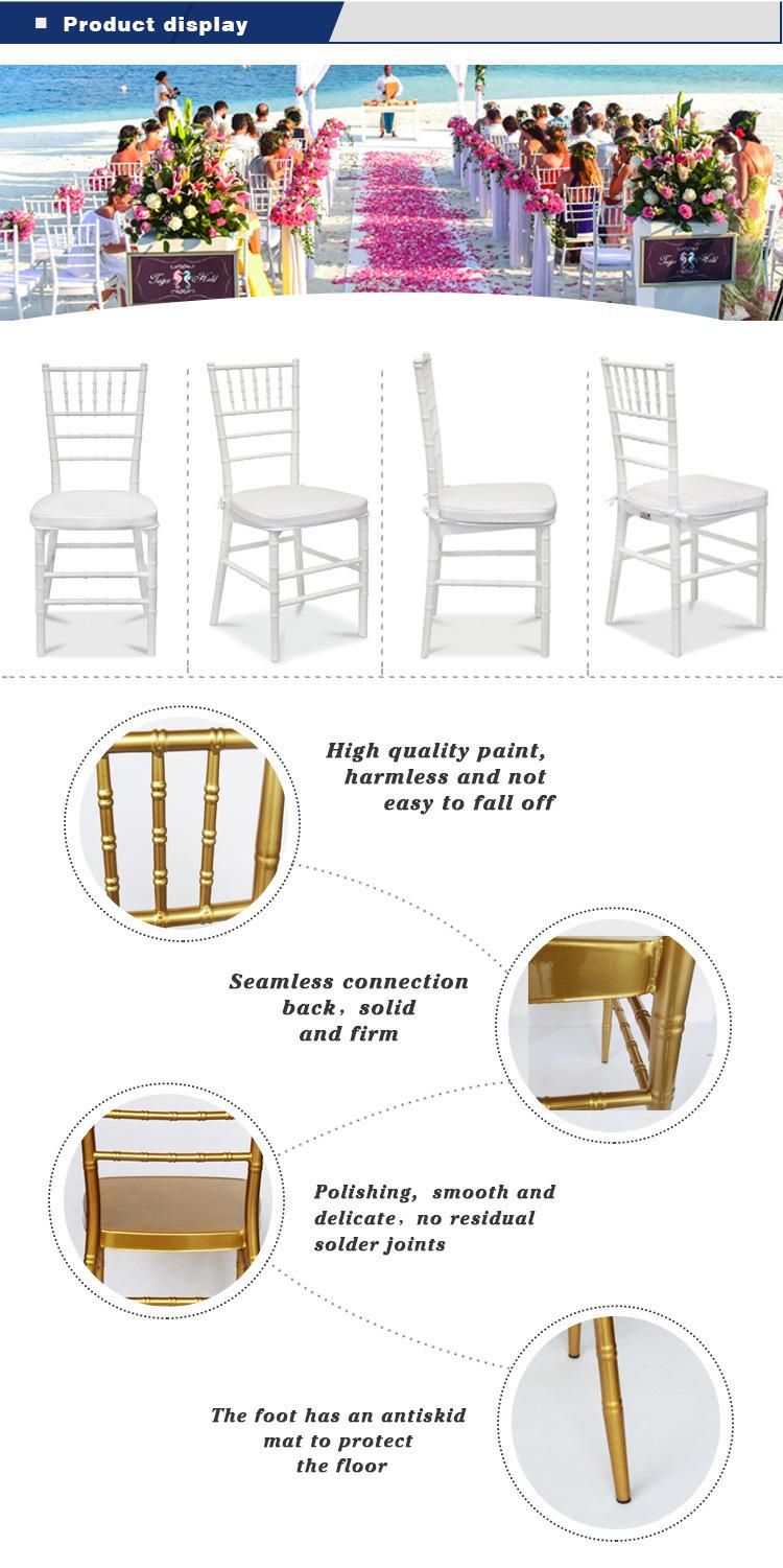 Hot Sale Metal White Chiavari Chairs for Rent (XYM-ZJ10)