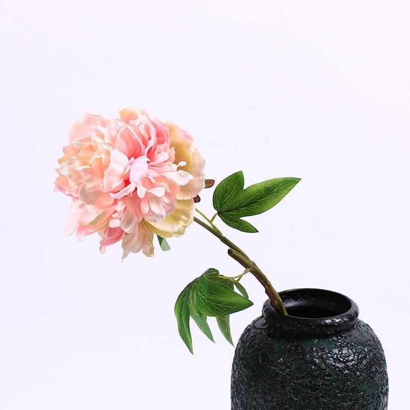 Wholesale Silk Fabric Flowers Single Stem Artificial Flowers Peony