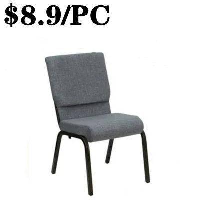 Fabric Modern Religion Indoor Metal Meeting Dining Silla Church Chair