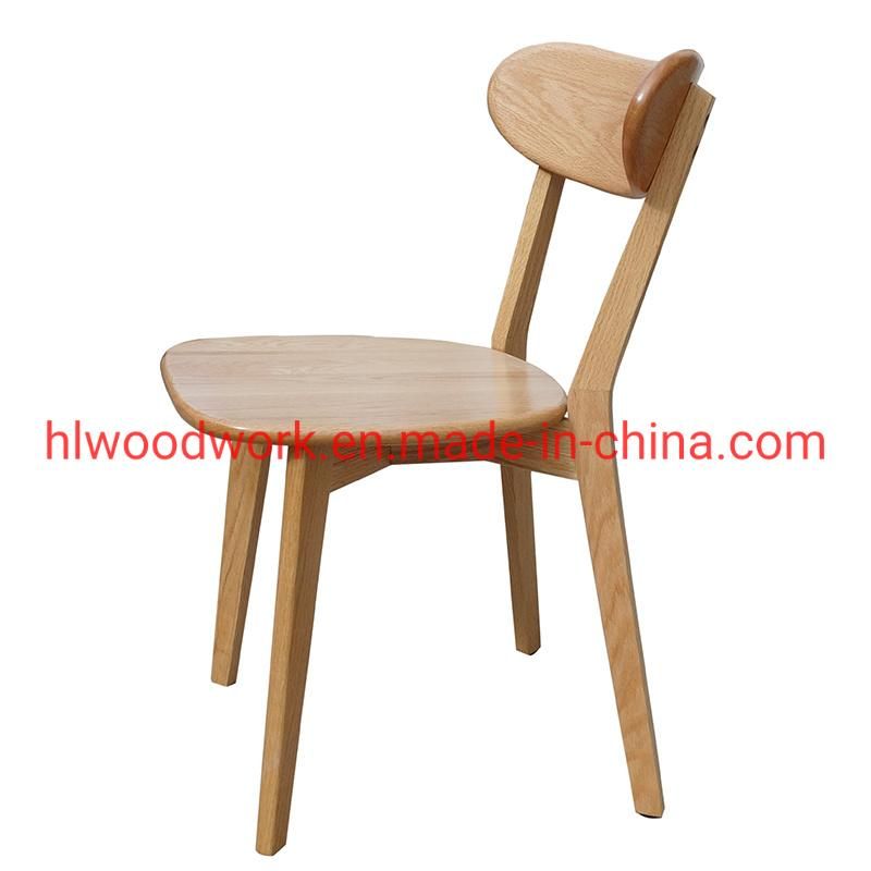 Cross Chair Oak Wood Dining Chair Walnut Color