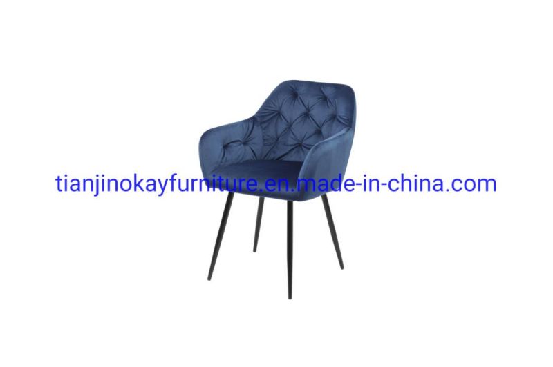 Dining Home Furniture Arm Modern Velvet Modern Dining Room Restaurant Chairs with Metal Frame