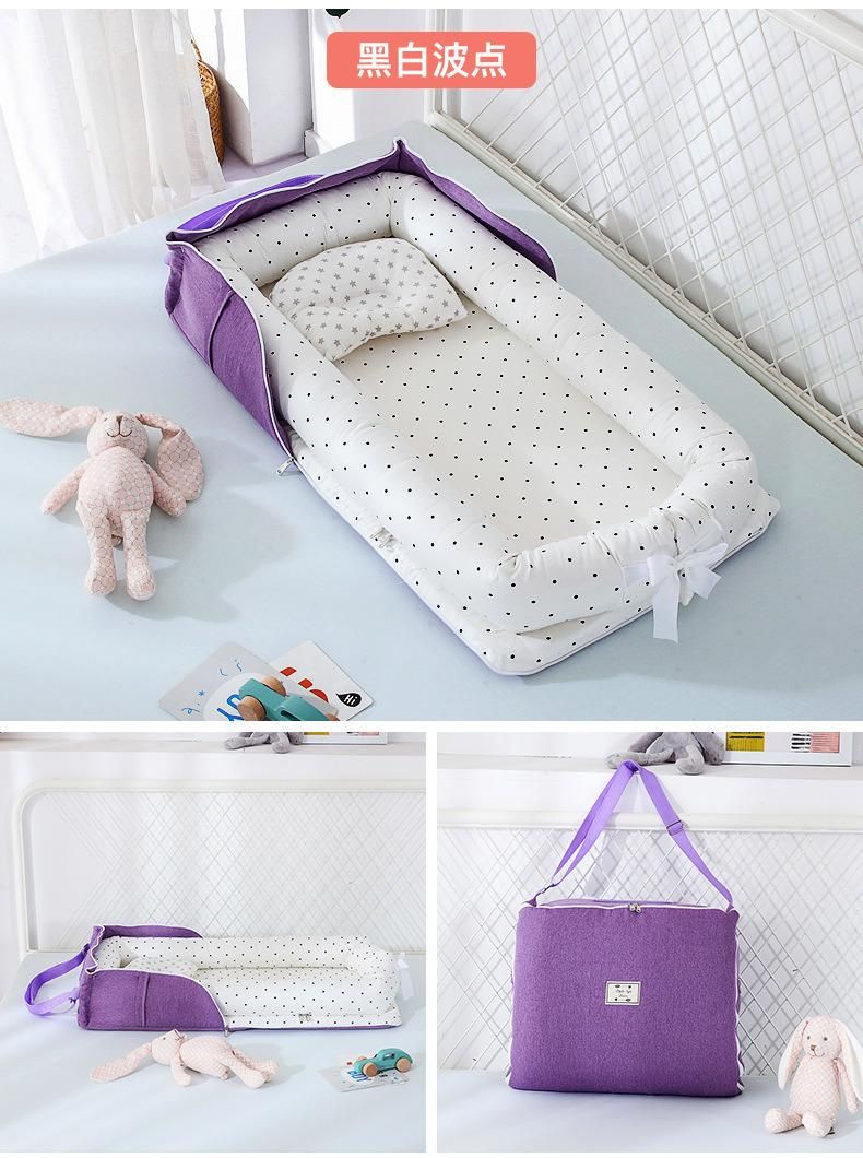 100% Soft Cotton Newborn Baby Sleeping Nest Baby Bed Newborn Infant Portable Cribs