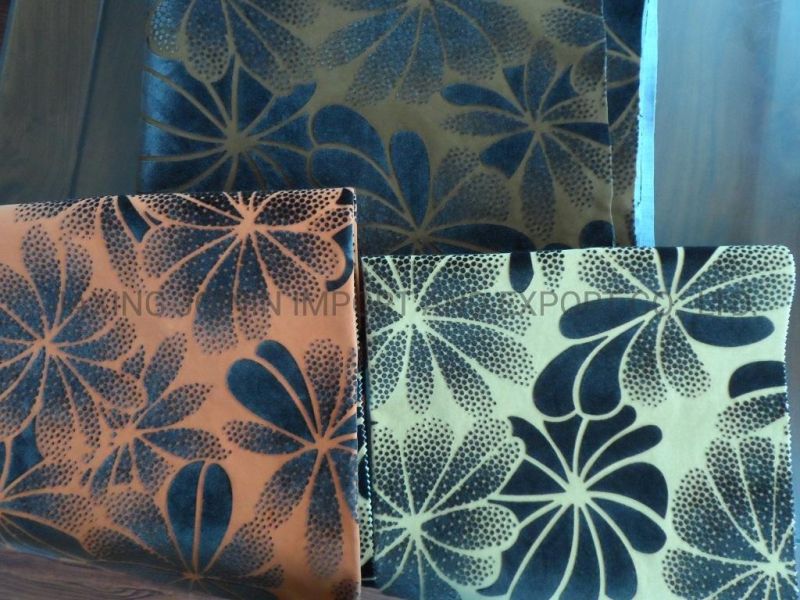 Flock on Flock for Sofa, Upholstery Flock Fabric