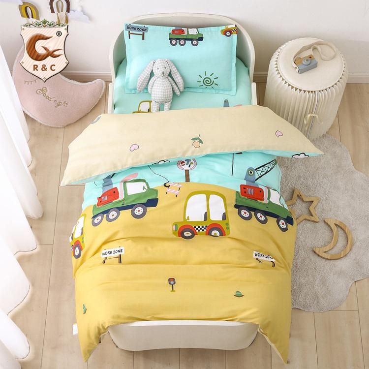 Cotton Children Bedding Sets Cartoon 4PCS Bed Sheet Bed Set Twin Size Kids Cartoon Bedding Sets