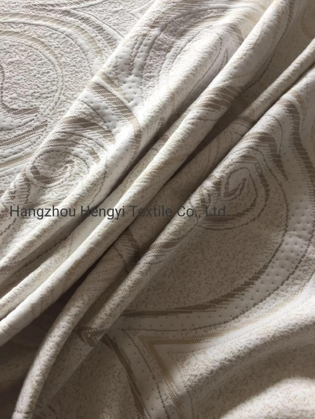 Brown and White Circular Line Irregular Pattern Mattress fabric for Furniture