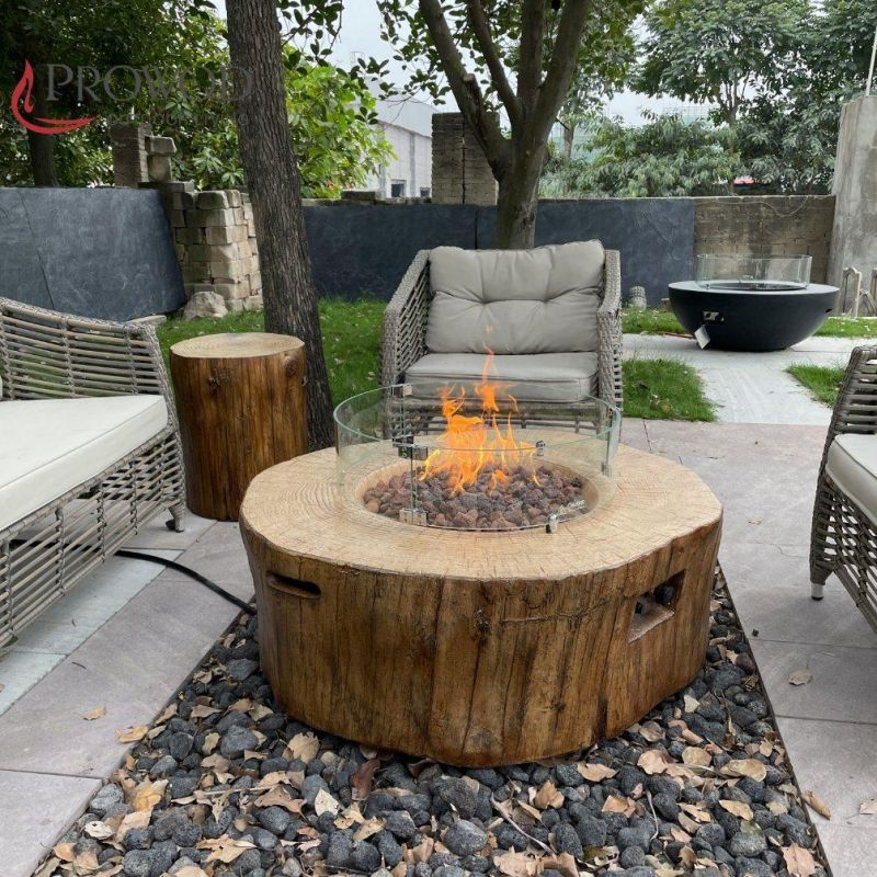 Hot Sale Burning Wood Concrete Gas Fire Table Table