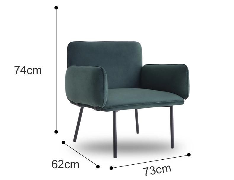 Wholesale Luxury Comfortable Soft Upholstered Velvet Matt Coated Legs Dining Chairs