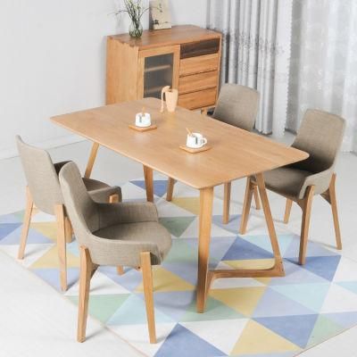 Kitchen Design Chaises Wood-Furniture-Made-in-Malaysia Arm Fabric Dining Chairs