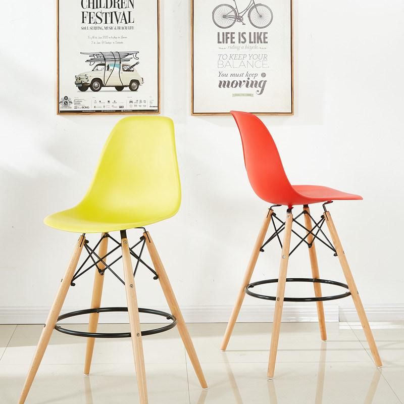 Plastic Bar Stools High Back Support Aviator Bar Stool Scandinavian White Wood Home Bar Furniture Step Stool