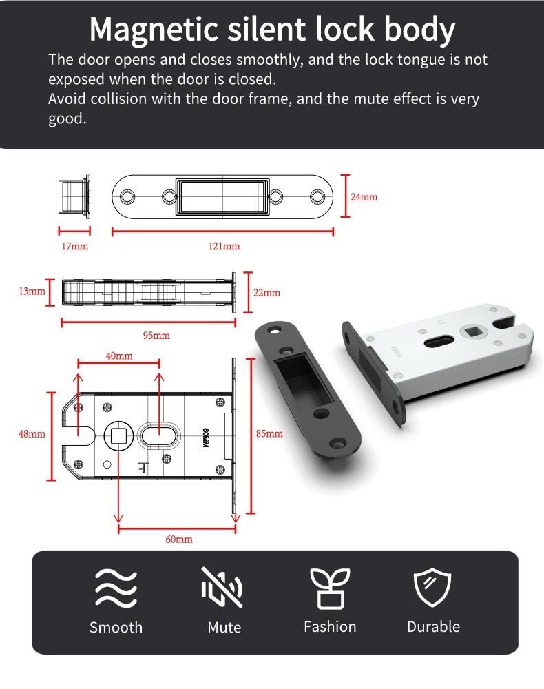 Accent Lever Bed and Bath Lock in Matt Black