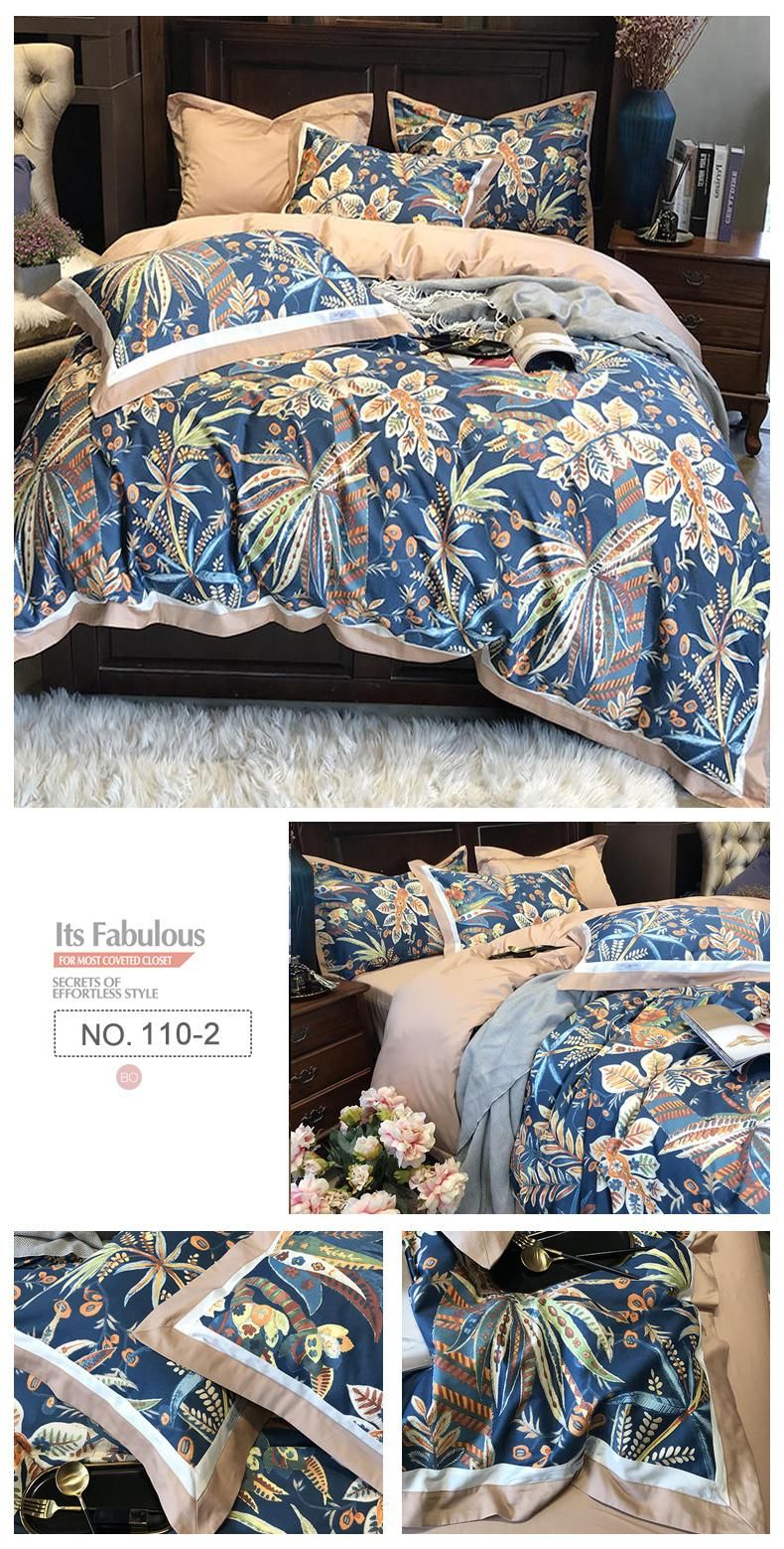 Luxury Cheap Price Bedding Cotton Fabric Comfortable for King Bed Duvet Cover Digital Printing