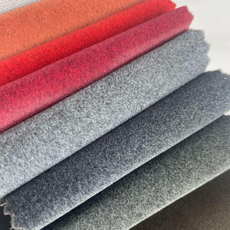 Nylon Single Embossed Flocked Fabric Functional Furniture Cloth Water Repellent Oilproof Easy Cleaning Stain Resistant Repellency to Liquid Furniture Material