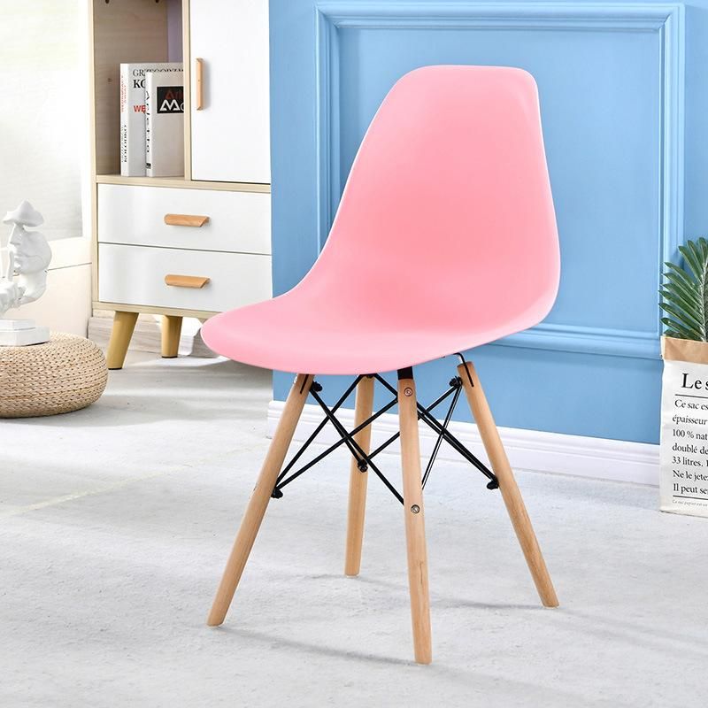 Wholesale Superior Quality Polypropylene Seating Grey PP Plastic Beech Wood Dining Chair Replica Chair Eiffel Chairs