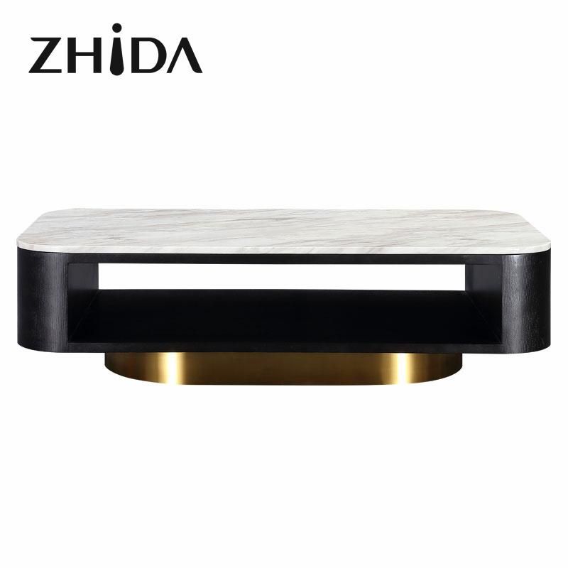 Zhida Hot Selling Wooden Round Coffee Table