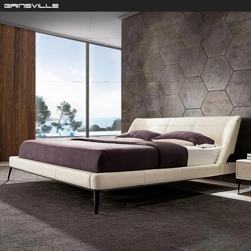 Modern Design Luxury Furniture Sets Classic Bedroom Furniture Genuine Leather Double Bed