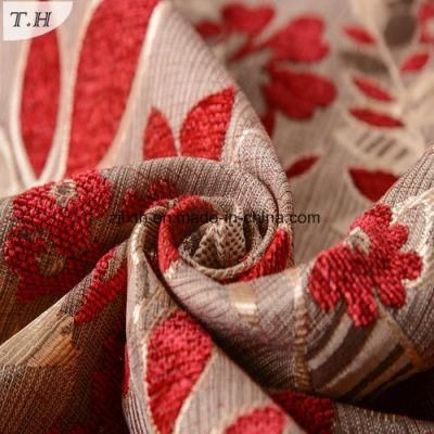 Flower Design Chenille Jacquard Fabric 330GSM