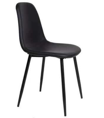 Kitchen PU Dining Chair with Metal Leg