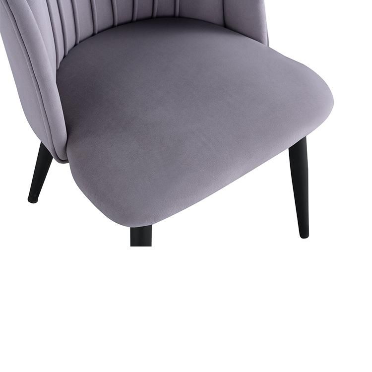 Cashmere Fabric Ergonomic Upholstered Dining Room Chair