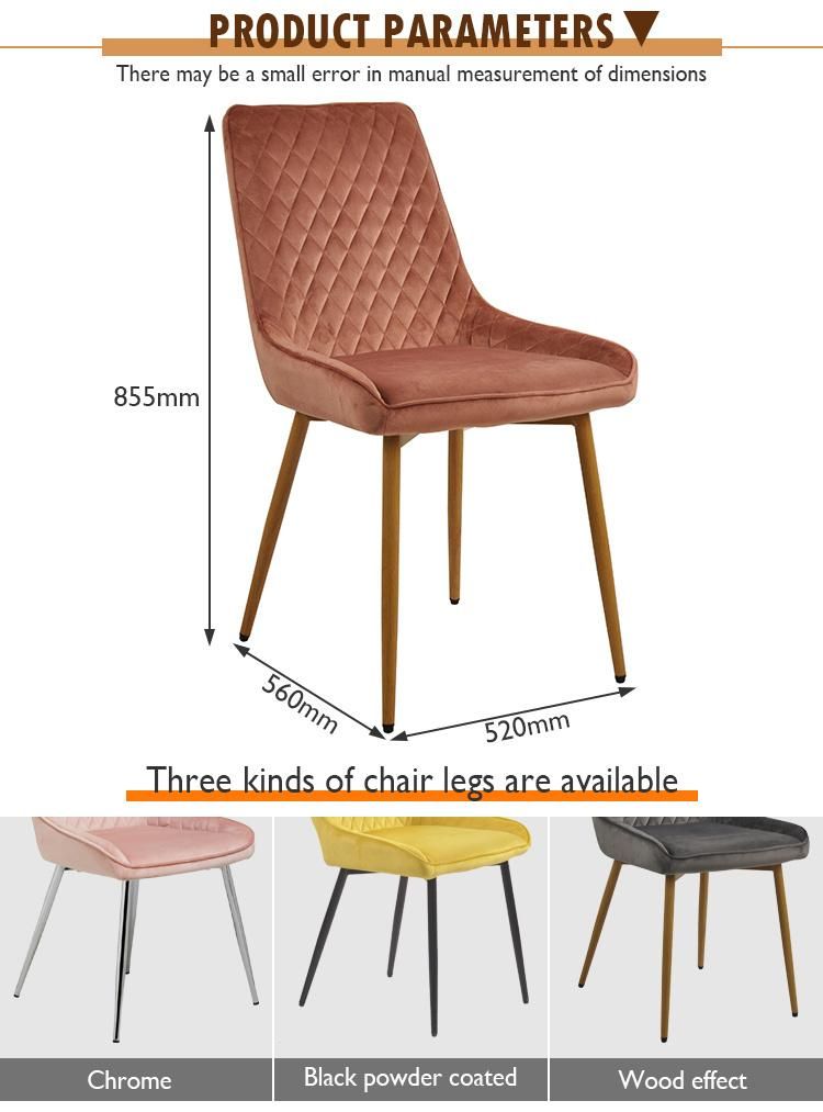 New Design High Quality Room Furniture Luxury Fabric Dining Chair