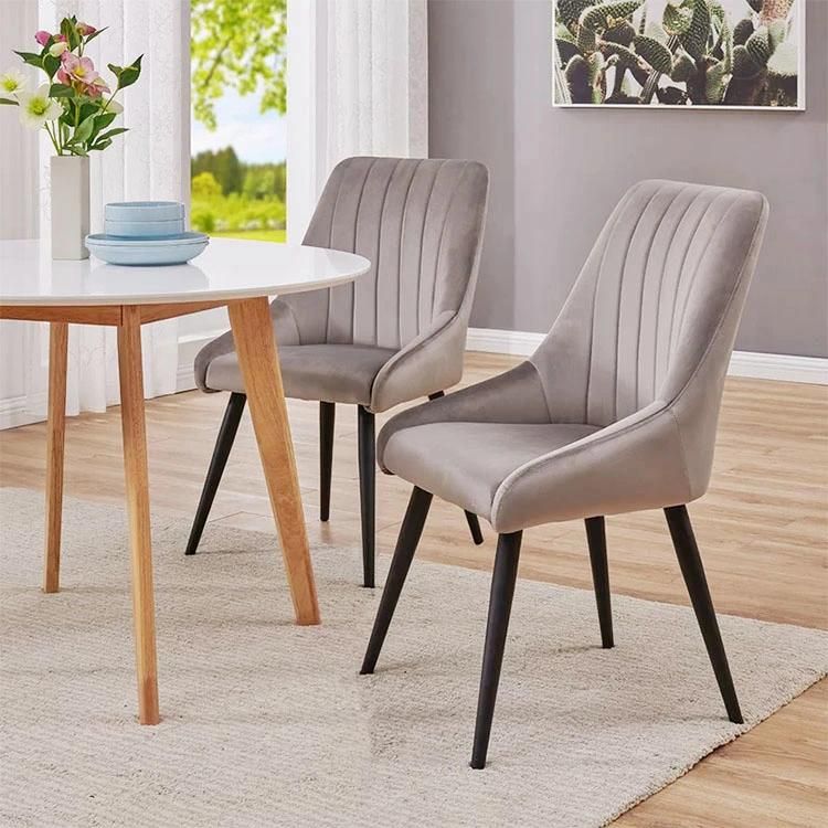 Velvet Chairs Dining Chair Multiple Color Modern Style Velvet Nordic Chairs for Dining Rooms Sillas Metal Leg Upholstery Fabric Modern Velvet Chair