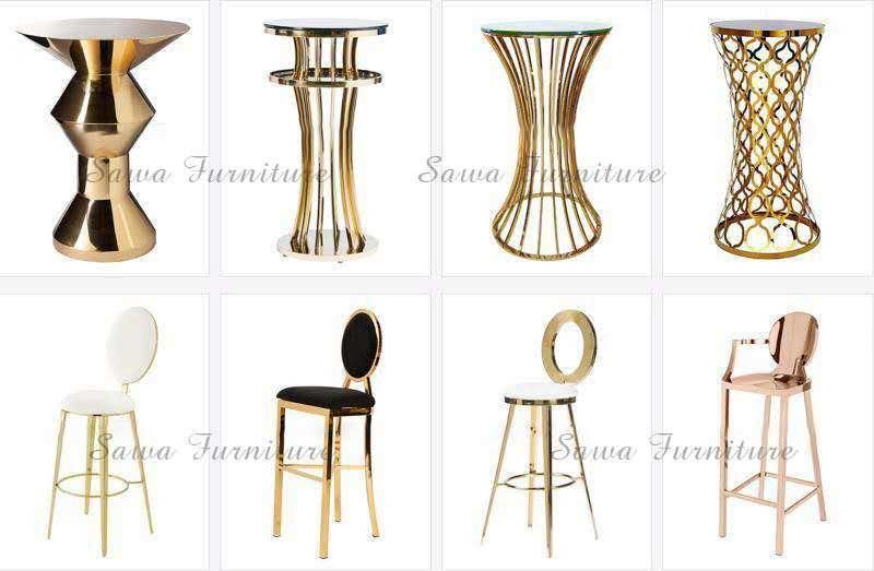 Commercial Furniture Supplier Golden Wedding Archstainless Steel Frame Banquet Eevnt Party