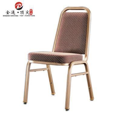 Restaurants Furniture Guangzhou Wholesale Luxury Stackable Rose Gold Banquet Chairs for Sale