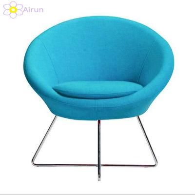 Nordic Luxury Velvet Fabric Chromed Metal Legs Restaurant Dining Room Chair