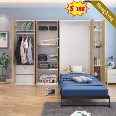 China Wholesale Modern Wooden Home Hotel Bedroom Furniture Storage Kids Bed Double King Bed Wall Sofa Bed (UL-22WB051)