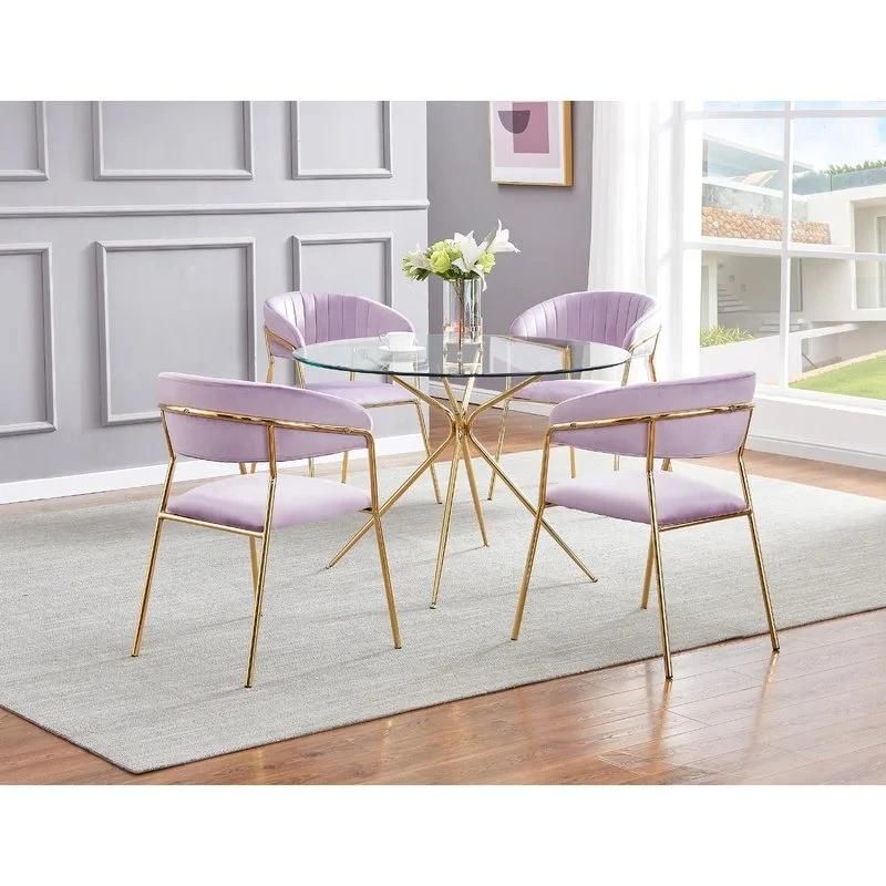 High Quality Cheap Style Restaurant Furniture Furniture Living Room Dining Room Dinner Glass Dining Table and Chair Set