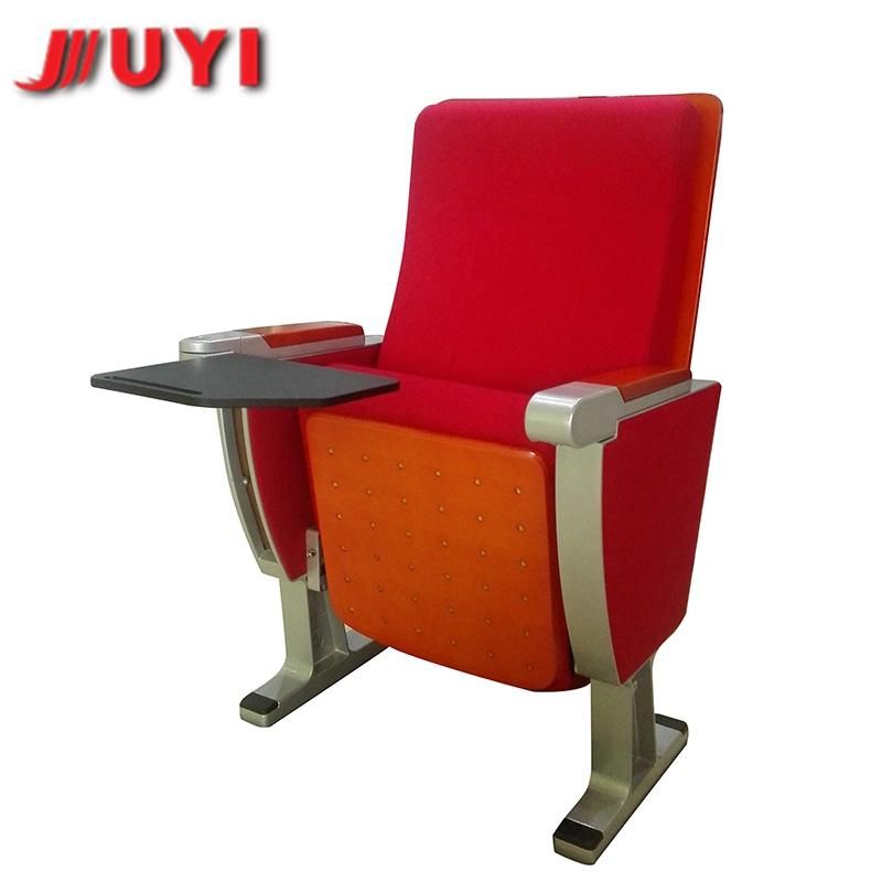 Heavy Duty Wooden Armrest Fire Resistant Fabric Folding VIP Cinema Auditorium Seating Jy-913