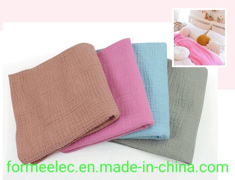 Textile Furnishing Cloth Seersucker Cotton Yarn 125g 40s Double Gauze Double Crepe Fabric