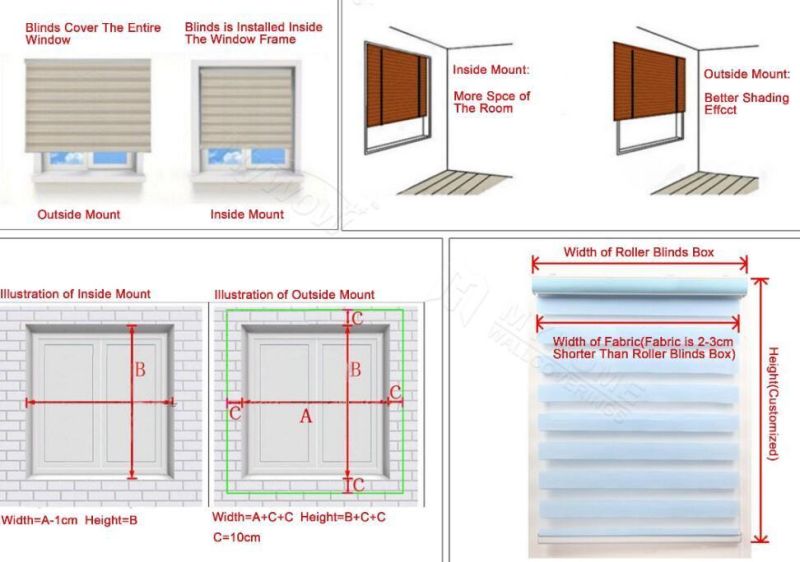 Soft Smooth Fabric Roller Windows Blinds Window Curtain